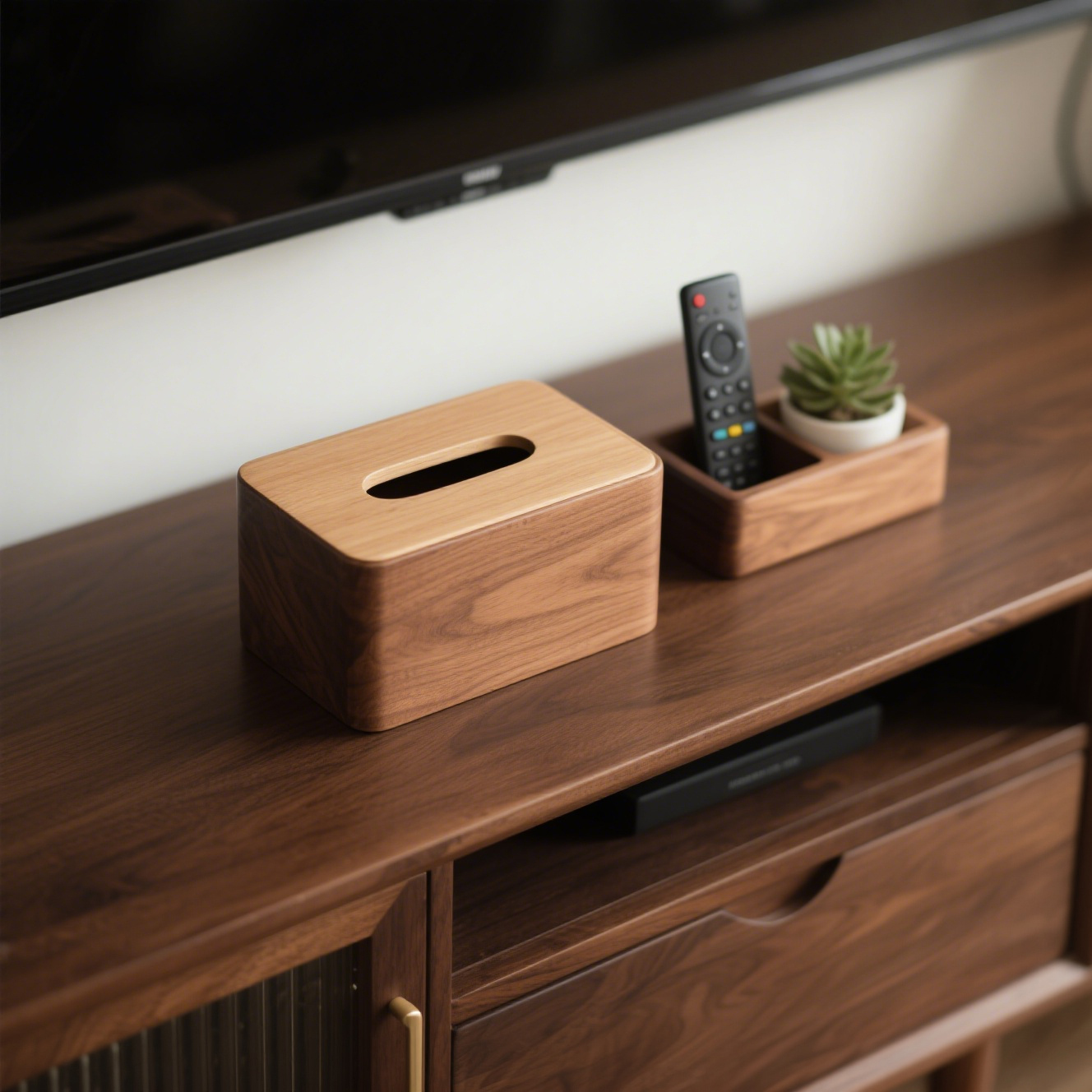 Taschentuchbox aus natürlichem Massivholz