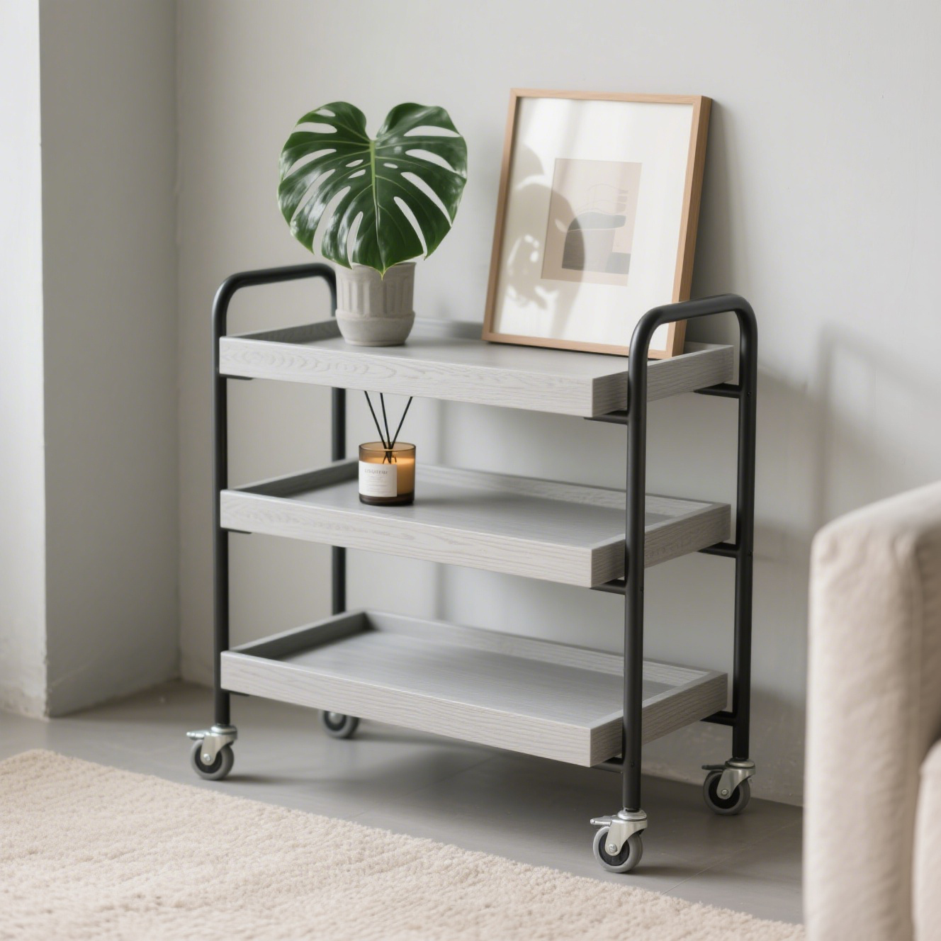 Aufbewahrungswagen im nordischen Stil