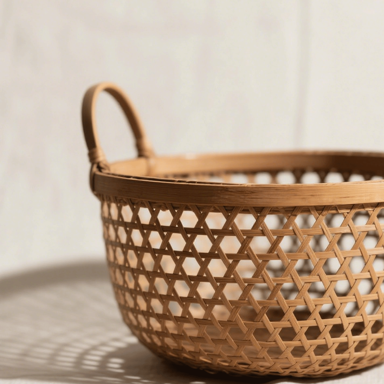 Kézzel készített bambusz fonott kosár szett (3 db)