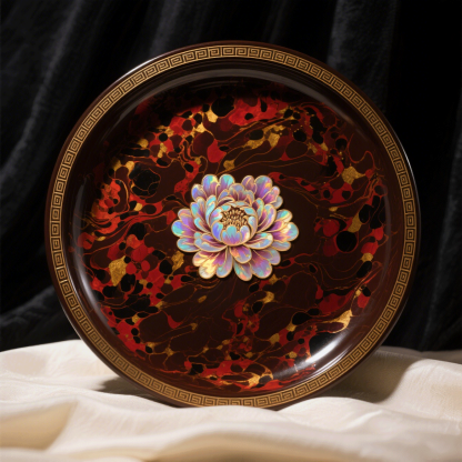 Elegáns lakkozott gyümölcstálak, 2 darabos szett 