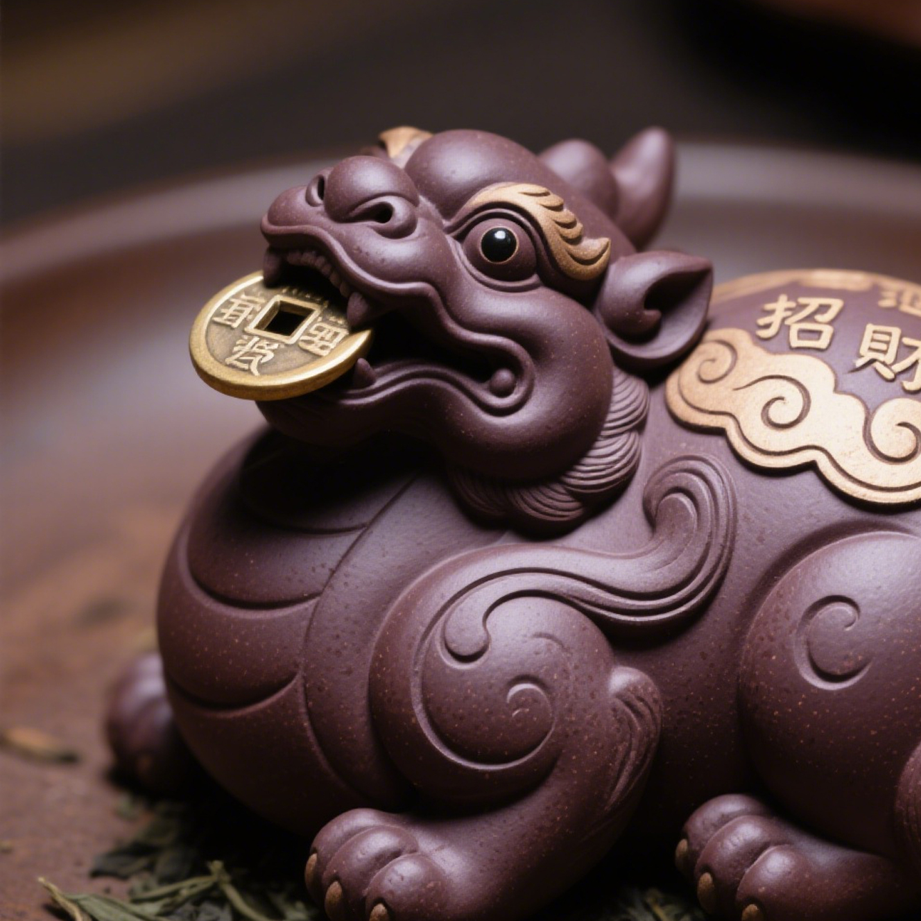 Kézzel készített Yixing teapet figurák, 4 darabos csomag