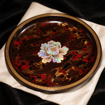 Elegáns lakkozott gyümölcstálak, 2 darabos szett 