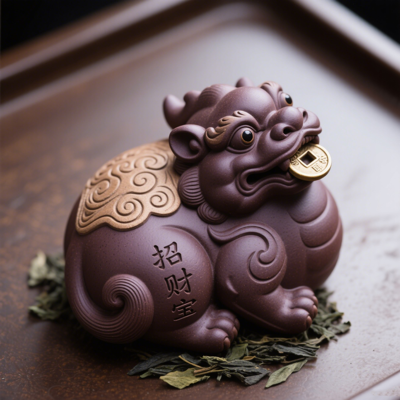 Kézzel készített Yixing teapet figurák, 4 darabos csomag 