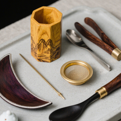 Hat részes teaszertartás eszközkészlet