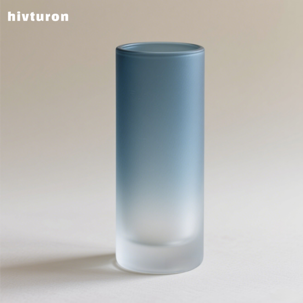 Frosted glass vase (gradient blue)
