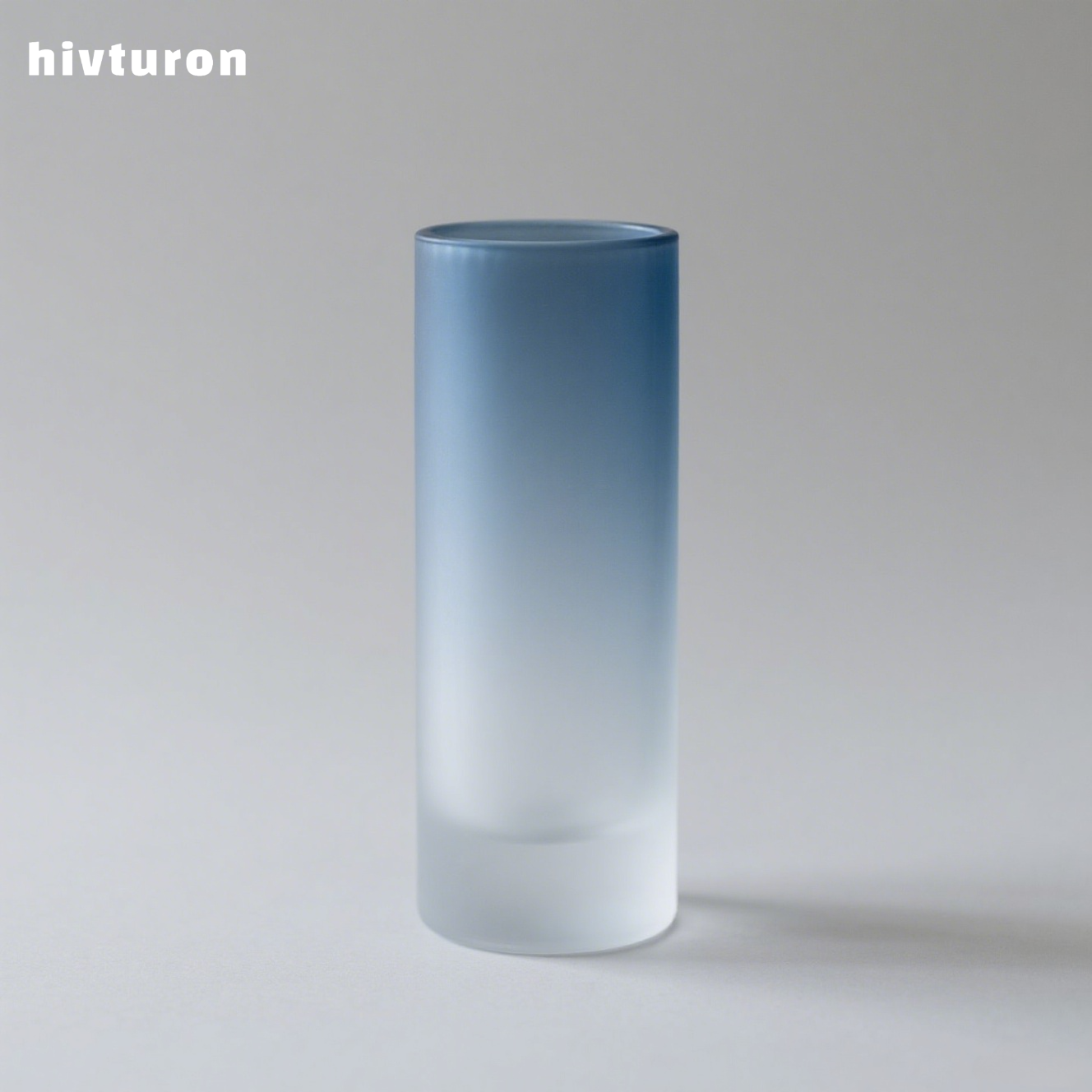 Frosted glass vase (gradient blue)