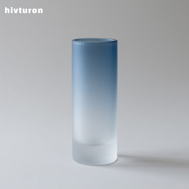 Frosted glass vase (gradient blue)