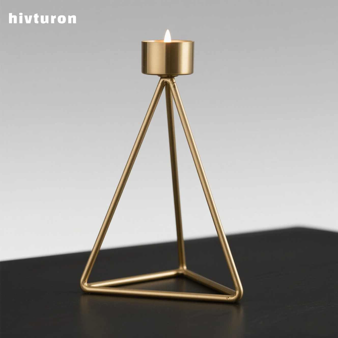 Modern geometric metal candle holders