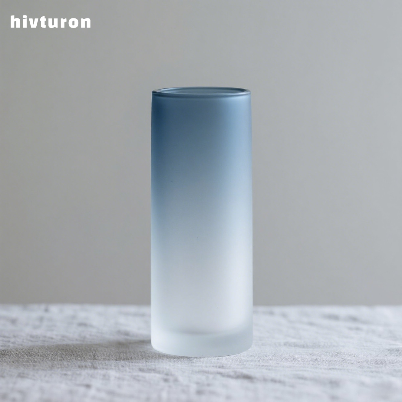Frosted glass vase (gradient blue)