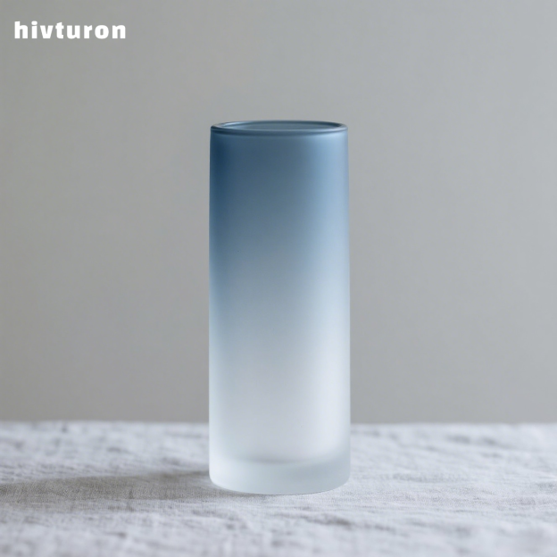 Frosted glass vase (gradient blue)