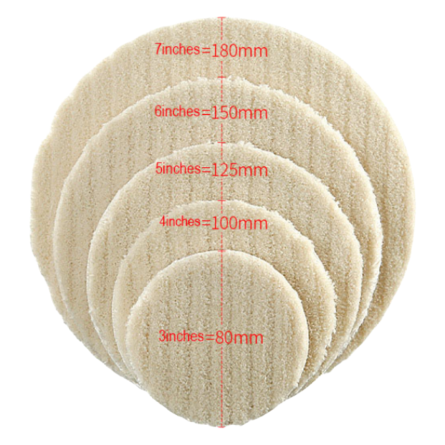 CutVibePro | 5PCS Nano Coating Wool Polishing Pad – 3" 4" 5" 6" 7" Buffing Discs for Stone, Marble & Floor Care