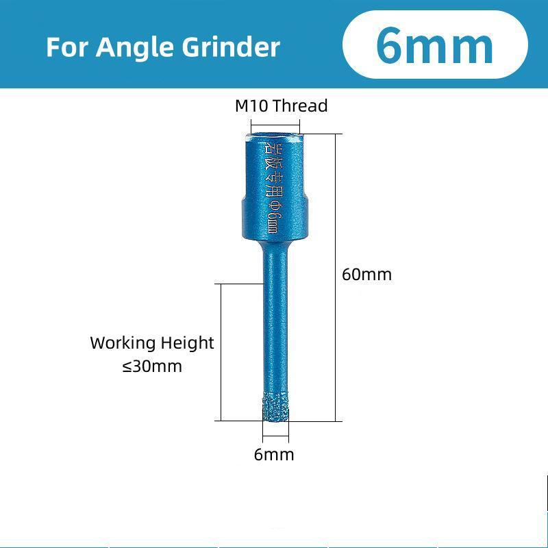 CutVibePro Diamond Hole Saw for Angle Grinder, 6–60mm Granite Porcelain Stone Core Drill Bit