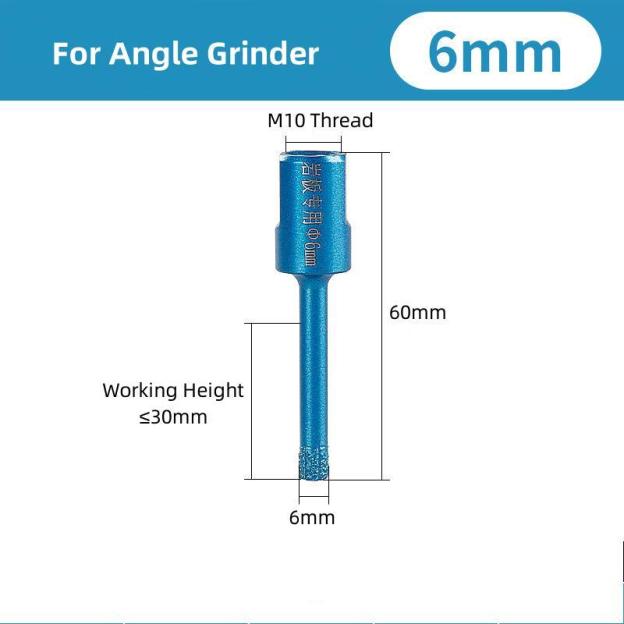 CutVibePro Diamond Hole Saw for Angle Grinder, 6–60mm Granite Porcelain Stone Core Drill Bit