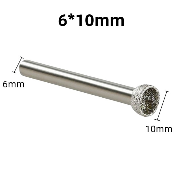 CutVibePro | 5PCS Diamond Concave Burr Set – 1/4" Shank Grinding Bits for Bead & Stone Shaping