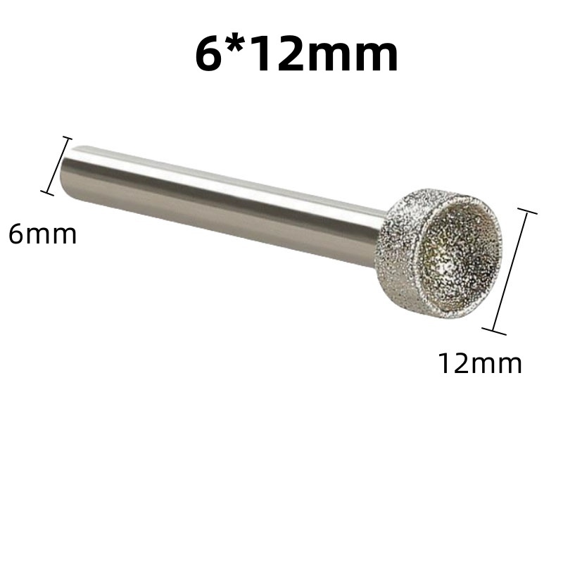 CutVibePro | 5PCS Diamond Concave Burr Set – 1/4" Shank Grinding Bits for Bead & Stone Shaping