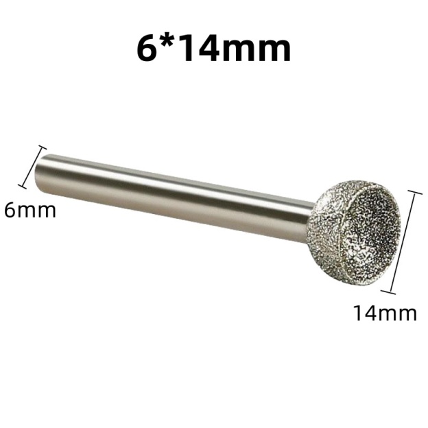 CutVibePro | 5PCS Diamond Concave Burr Set – 1/4" Shank Grinding Bits for Bead & Stone Shaping