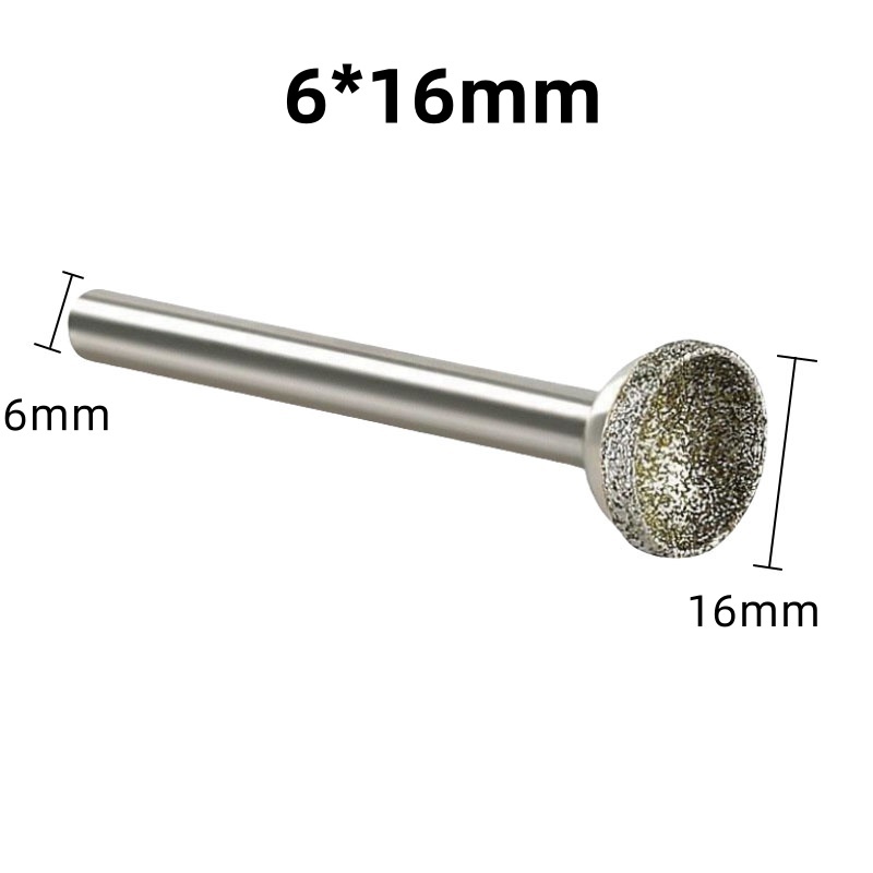 CutVibePro | 5PCS Diamond Concave Burr Set – 1/4" Shank Grinding Bits for Bead & Stone Shaping