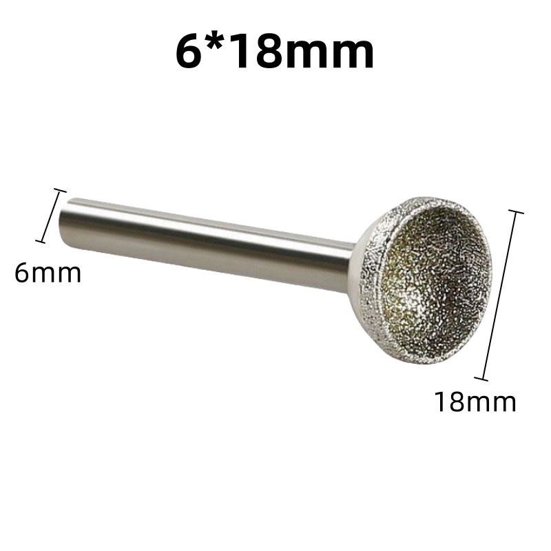 CutVibePro | 5PCS Diamond Concave Burr Set – 1/4" Shank Grinding Bits for Bead & Stone Shaping