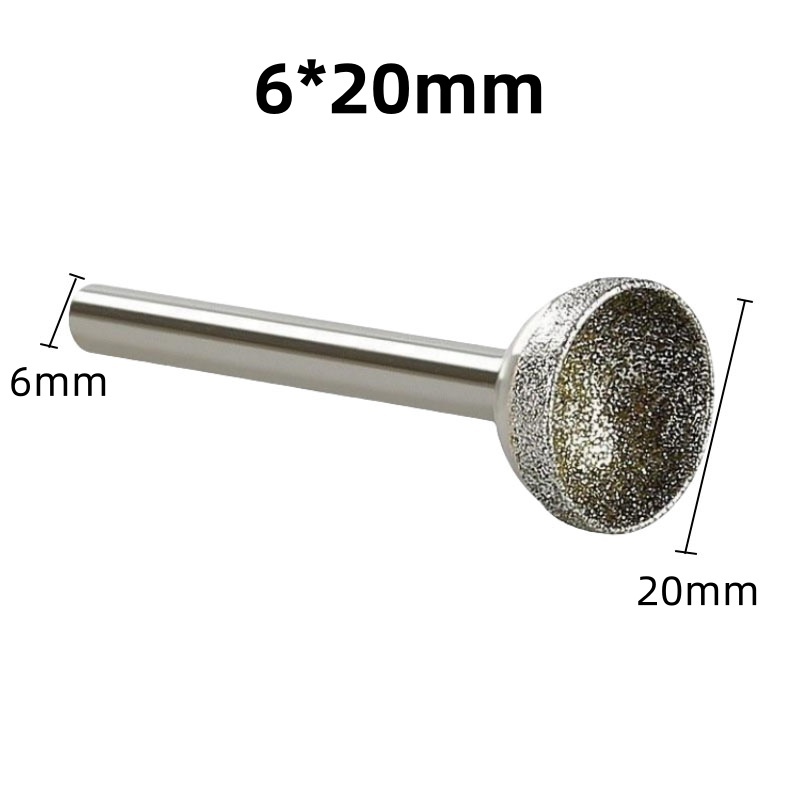 CutVibePro | 5PCS Diamond Concave Burr Set – 1/4" Shank Grinding Bits for Bead & Stone Shaping