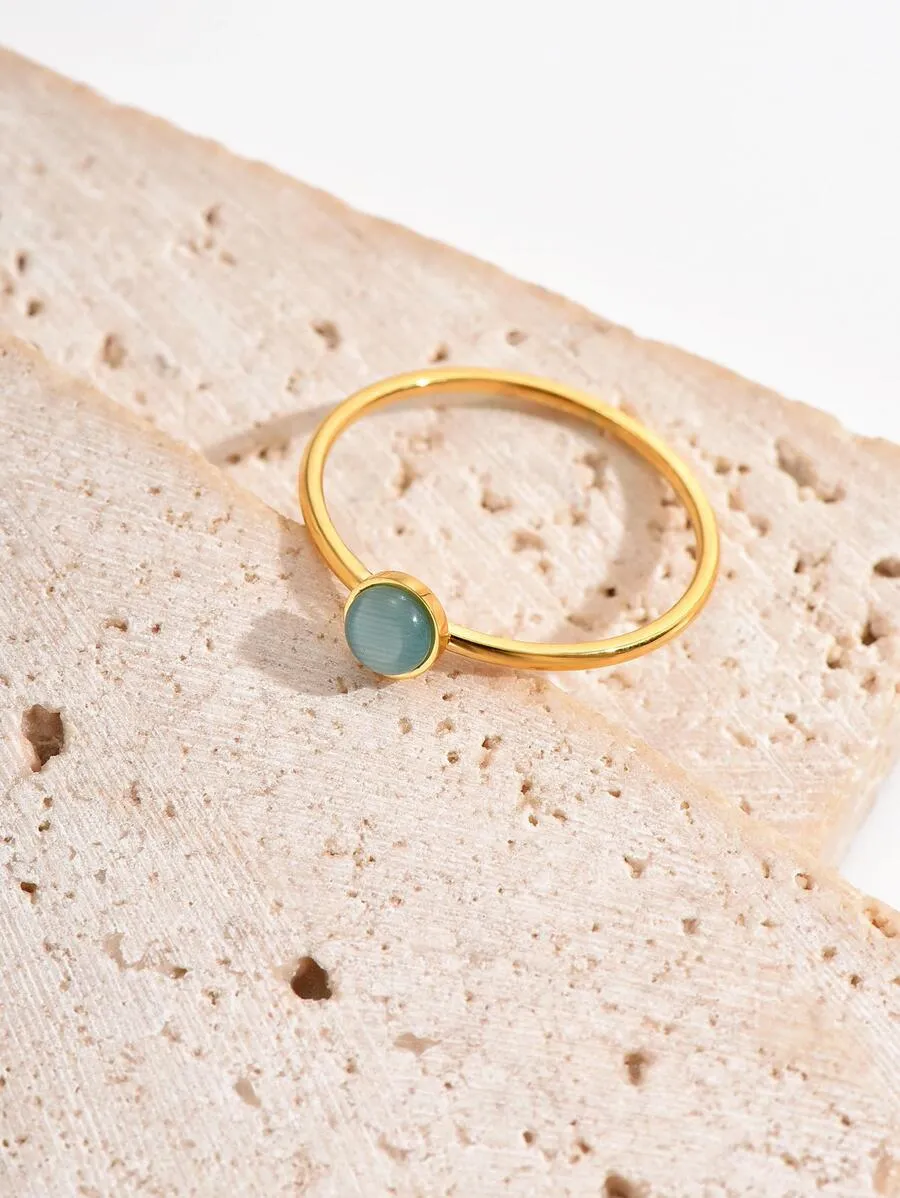 A Simple And Elegant Blue Moonstone Ring
