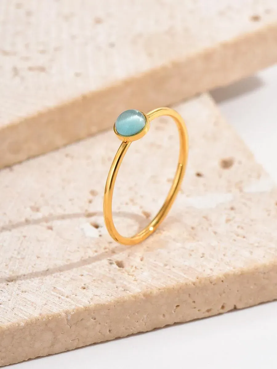 A Simple And Elegant Blue Moonstone Ring