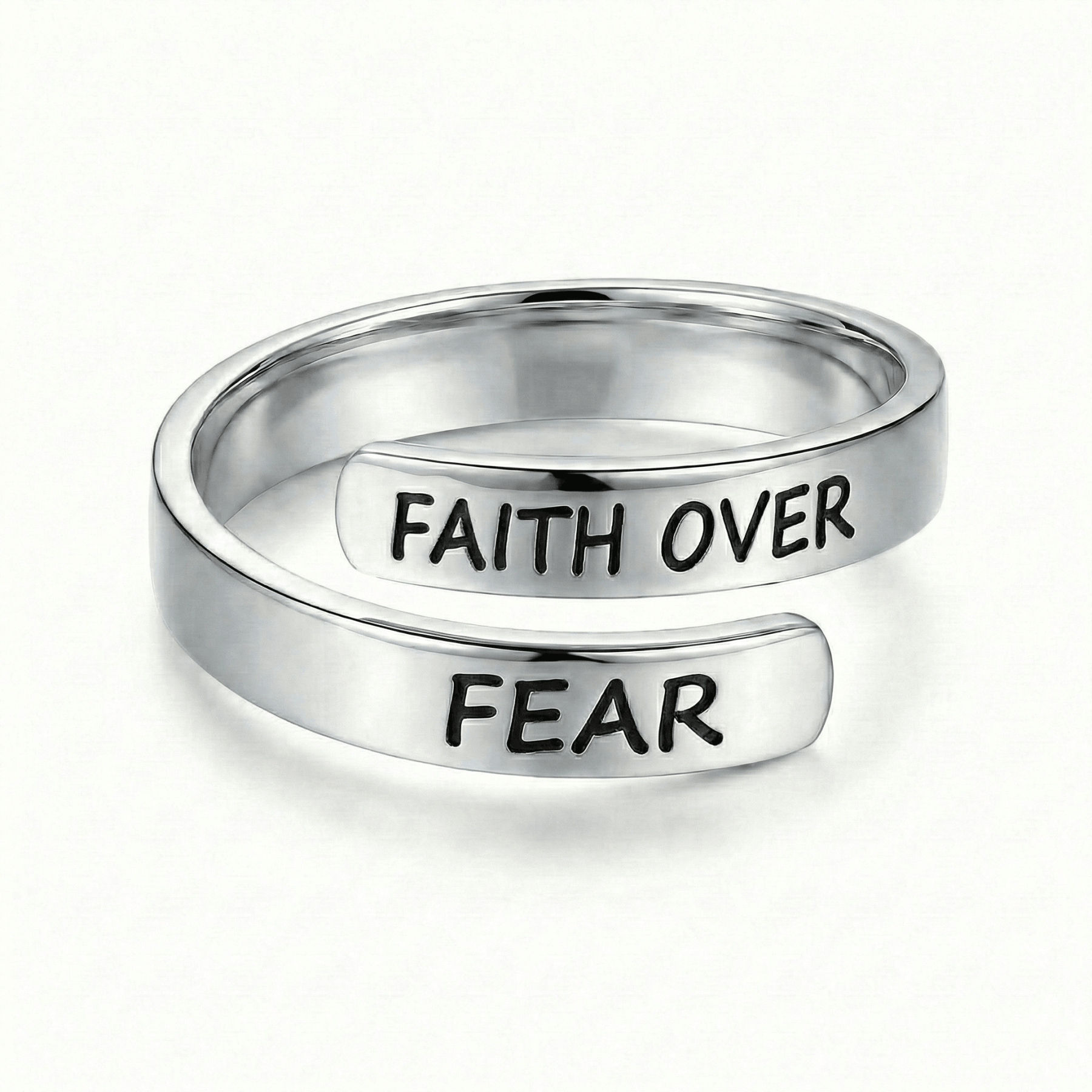 Faith Over  Fear - Minimalist Ring