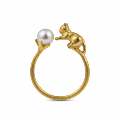 Kitty Pearl Ring