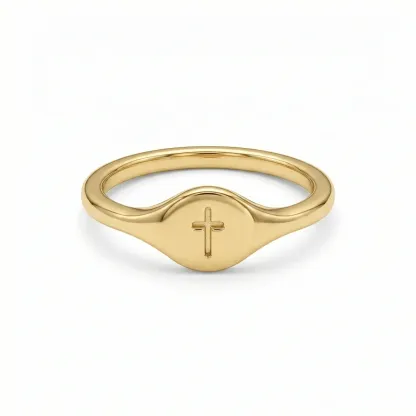 Small Cross faith Ring