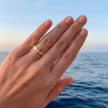 Crucifix Engraved Ring