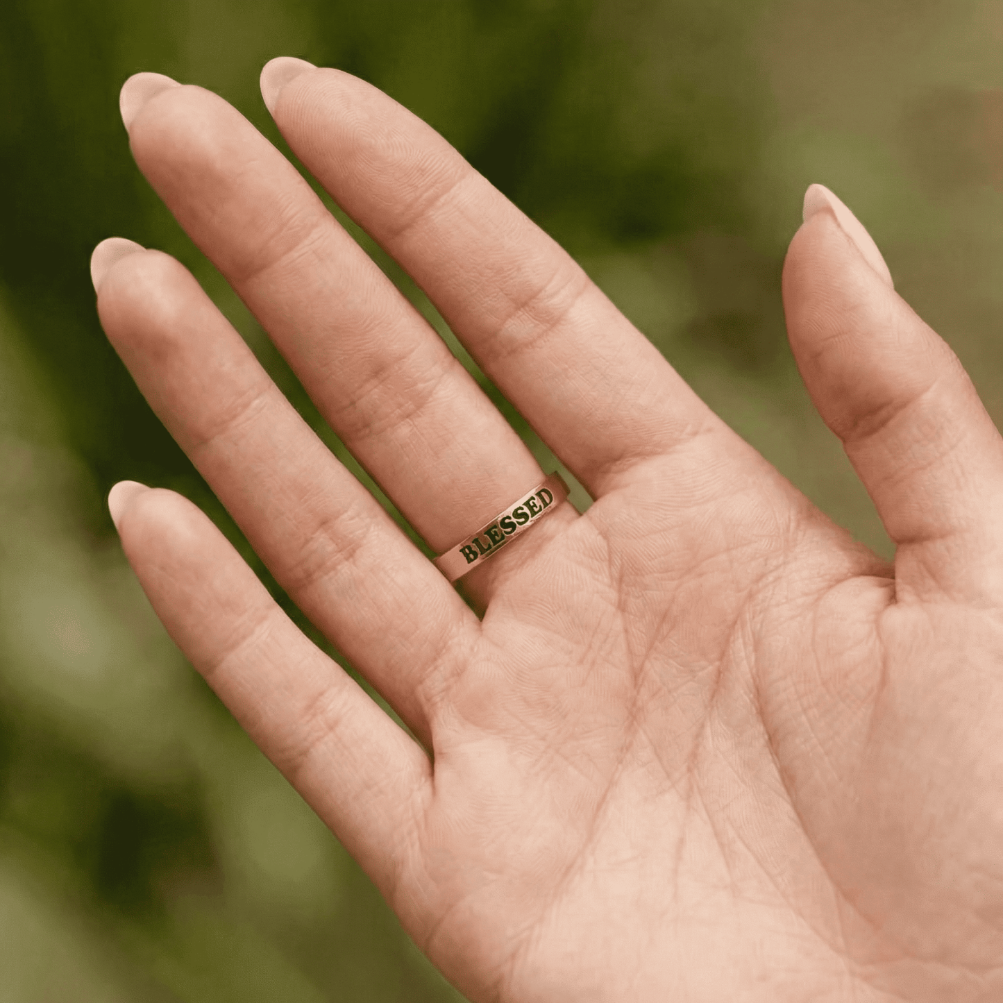 Crucifix Engraved Ring
