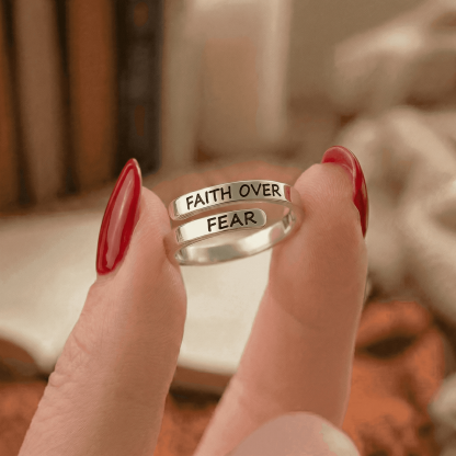 Faith Over  Fear - Minimalist Ring
