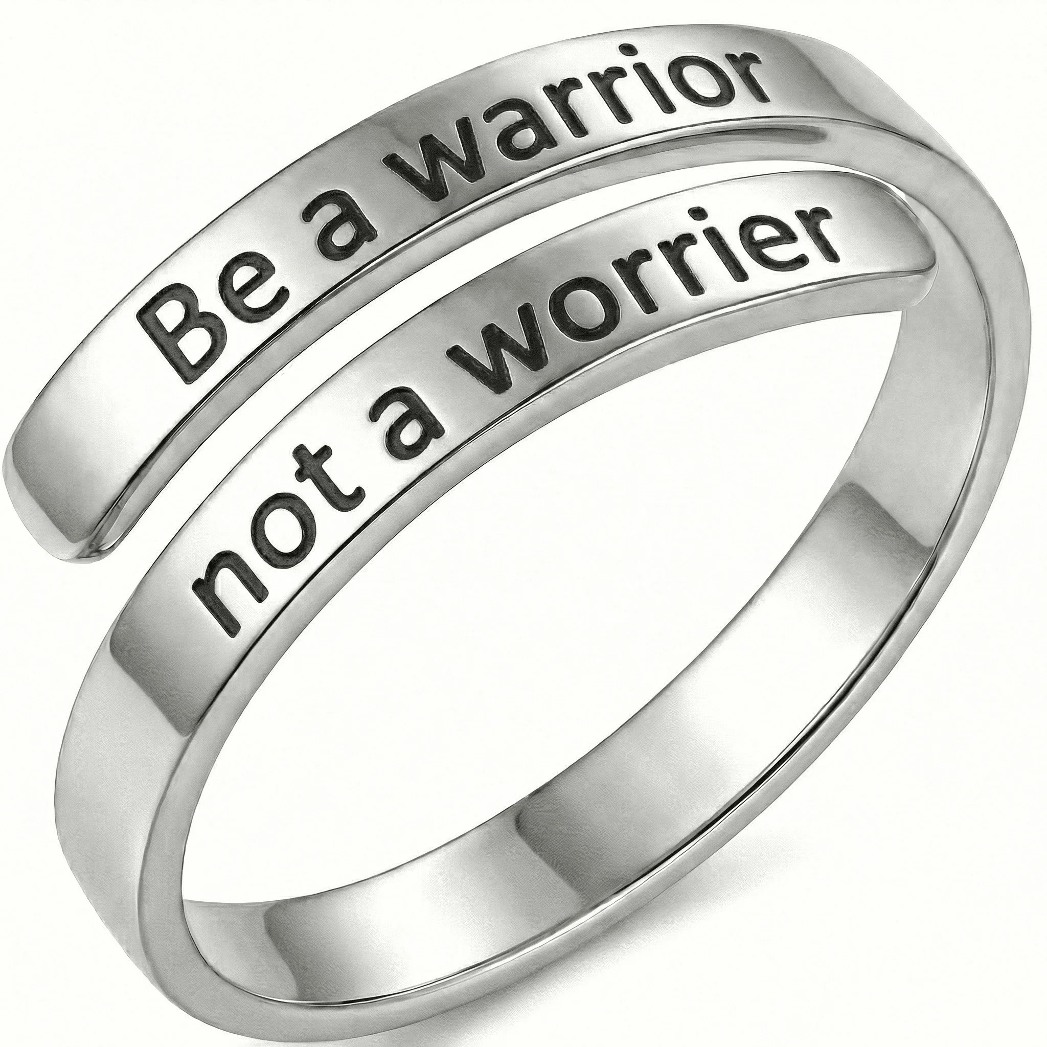 Be a warrior not a worrier - Minimalist Ring