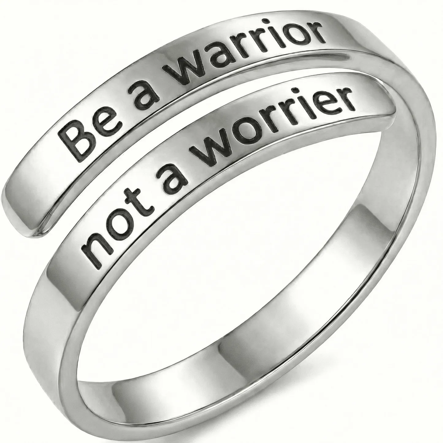 Be a warrior not a worrier - Minimalist Ring
