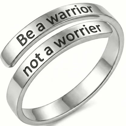 Be a warrior not a worrier - Minimalist Ring