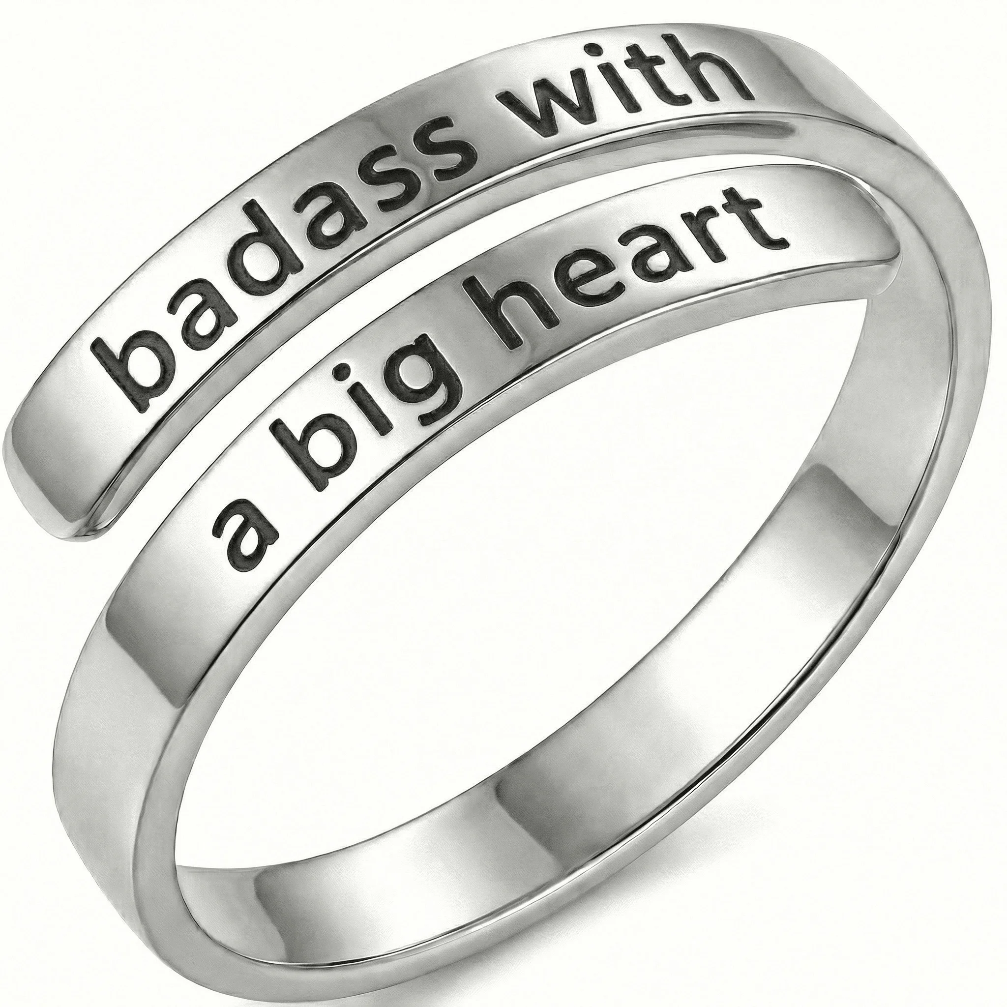badass with abig heart - Minimalist Ring
