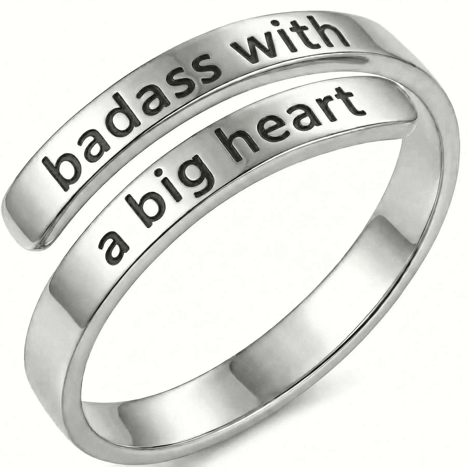 badass with abig heart - Minimalist Ring