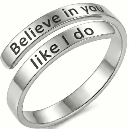 Believe in you like I do - Minimalist Ring