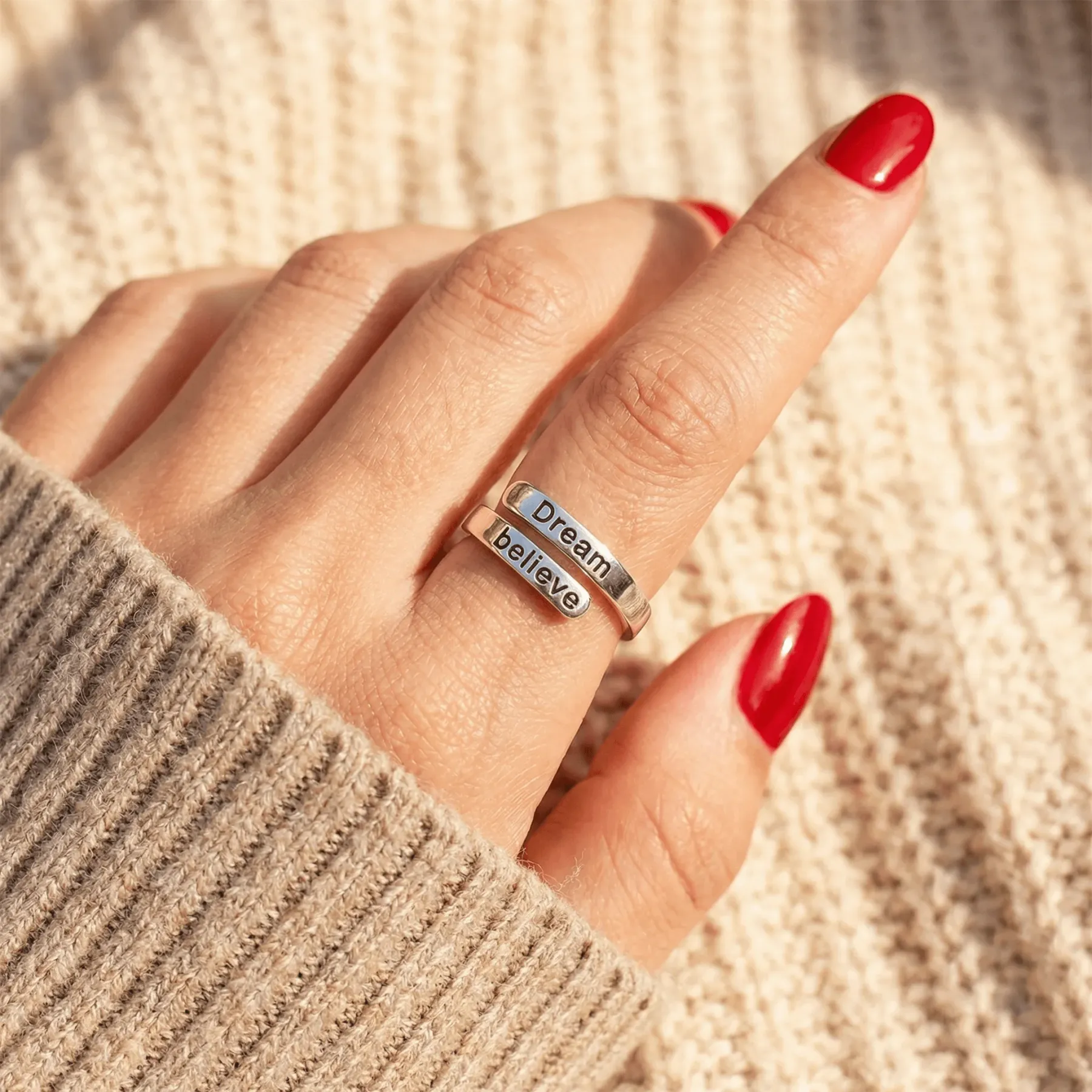 Dream believe - Minimalist Ring