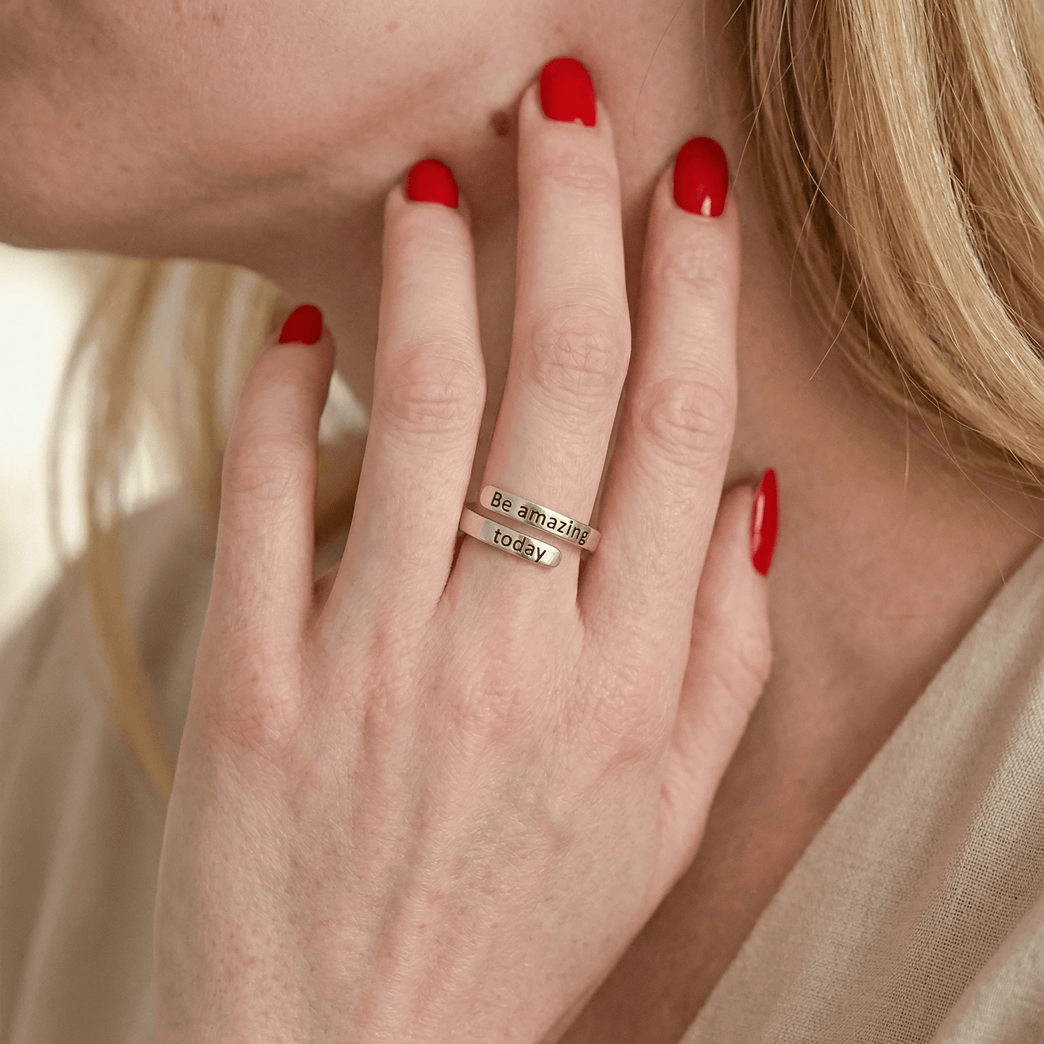 Be amazing today - Minimalist Ring