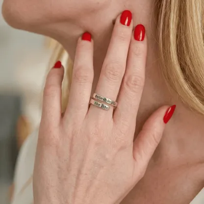 Believe in you like I do - Minimalist Ring