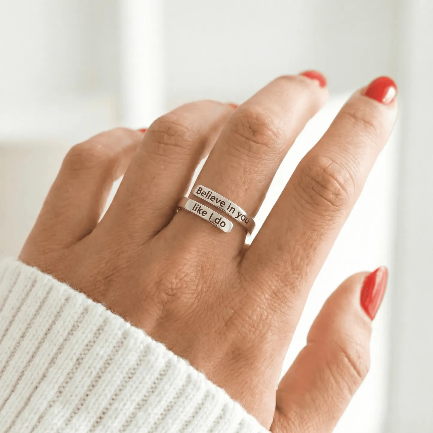 Believe in you like I do - Minimalist Ring