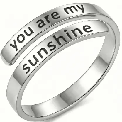 you are my sunshine - Minimalist Ring