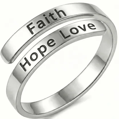 Faith Hope Love - Minimalist Ring