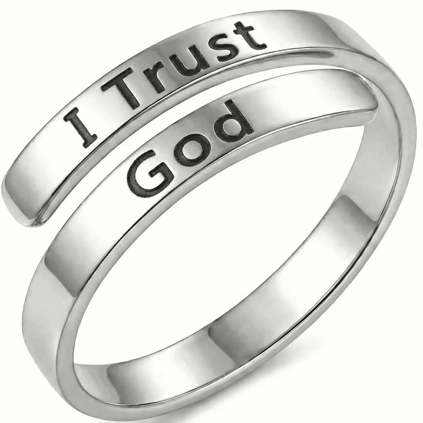 I Trust God - Minimalist Ring