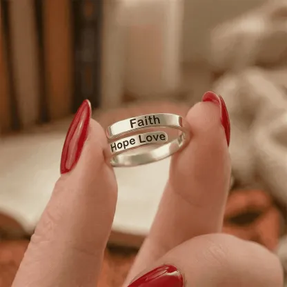 Faith Hope Love - Minimalist Ring