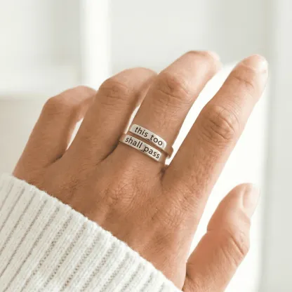 this too shall pass - Minimalist Ring