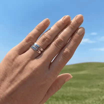 God is With Me - Minimalist Ring