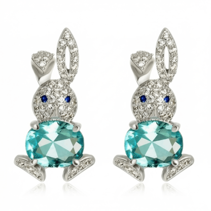 Diamond Rabbit Earring