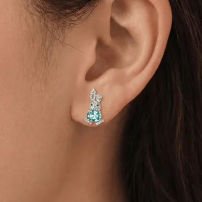Diamond Rabbit Earring