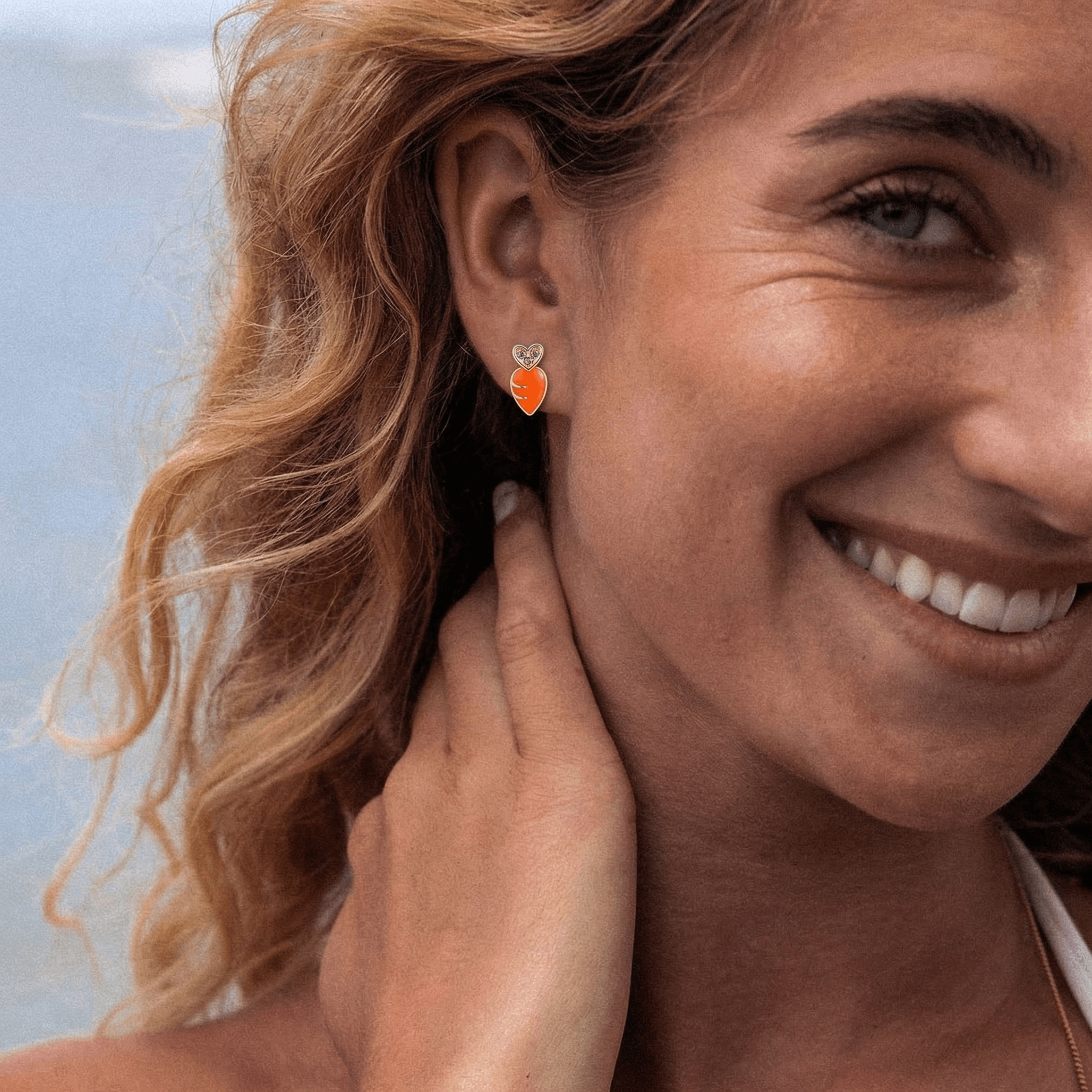 Diamond Carrot Earring